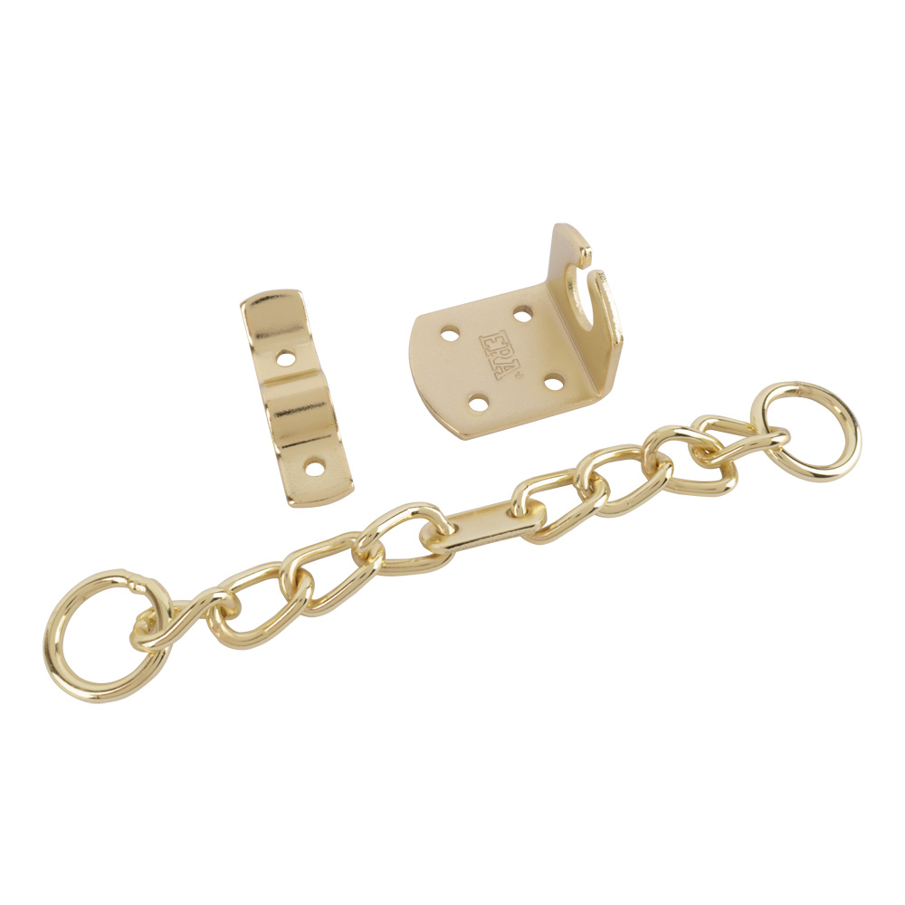 ERA Timber/PVCu Door Chain (214mm) - Polished Brass